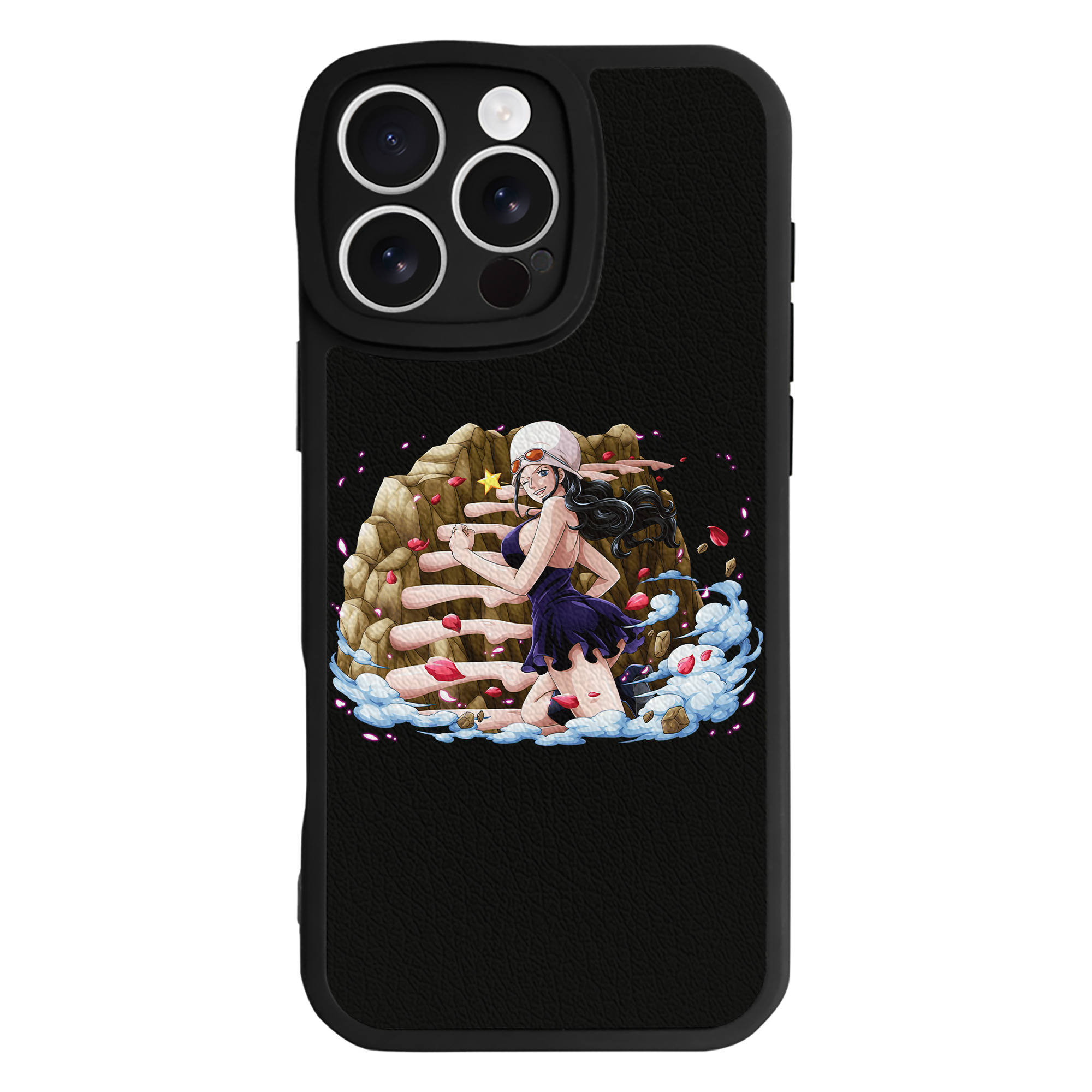 （画像用） ワンピース ニコ・ロビン ONE PIECE Nico Robin 【iPhone 16シリーズ対応】シリコンスマホケース（レザー調） 材質：シリコン